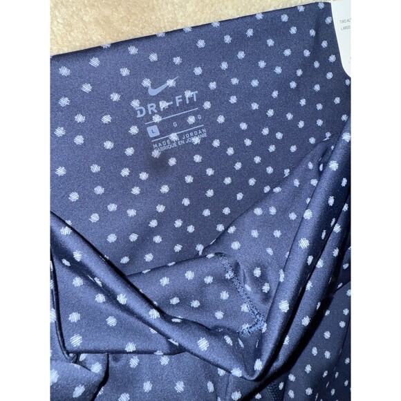 Women’s L- Nike Yoga Polka Dot Twist High Waist 7/8” Length Leggings NEW - Picture 5 of 5